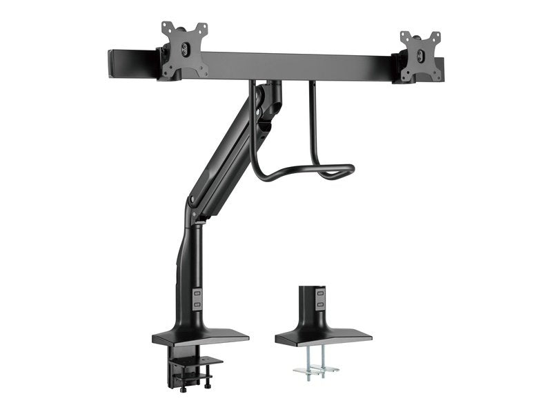 Brateck Dual Monitors Select Gas Spring Aluminum Monitor Arm Fit Most 17‘-35’ Monitors Up to 10kg per screen VESA 75x75/100x100