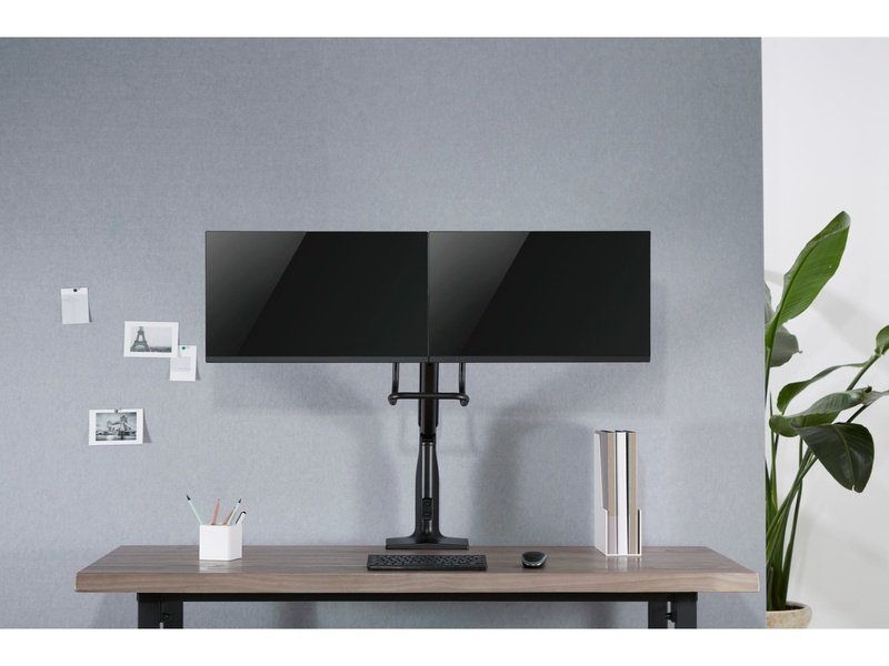 Brateck Dual Monitors Select Gas Spring Aluminum Monitor Arm Fit Most 17‘-35’ Monitors Up to 10kg per screen VESA 75x75/100x100