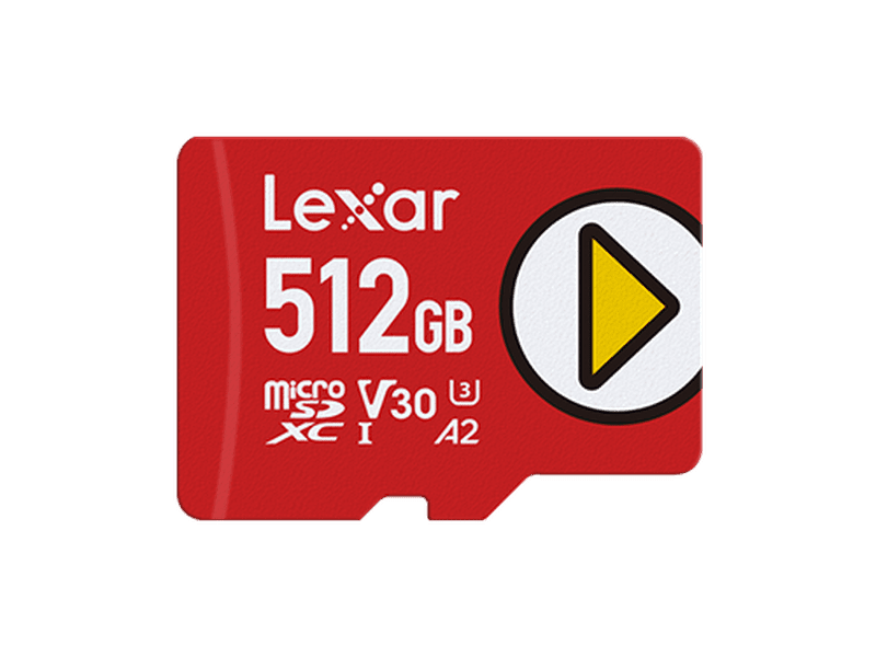 Lexar PLAY microSDXC™ UHS-I card 512GB Class 10 U3 V30 A2