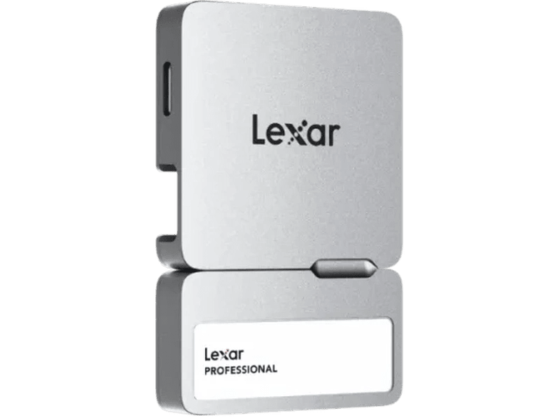 Lexar LSL400S002T-RNSNG Professional Go Portable SSD with Hub SL400 2TB Silver