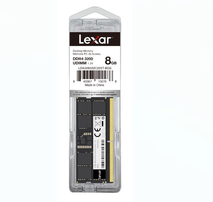 Lexar 8GB DDR4 3200MHz CL22 UDIMM Desktop Memory LD4U08G32C22ST-BGS