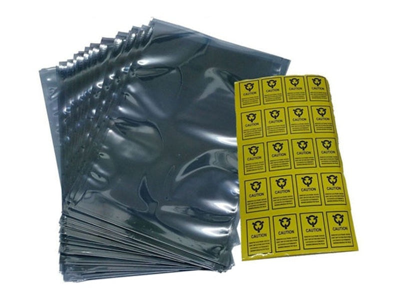 20 pcs Anti-Static Shielding Bags 15 cm x25 cm with Labels