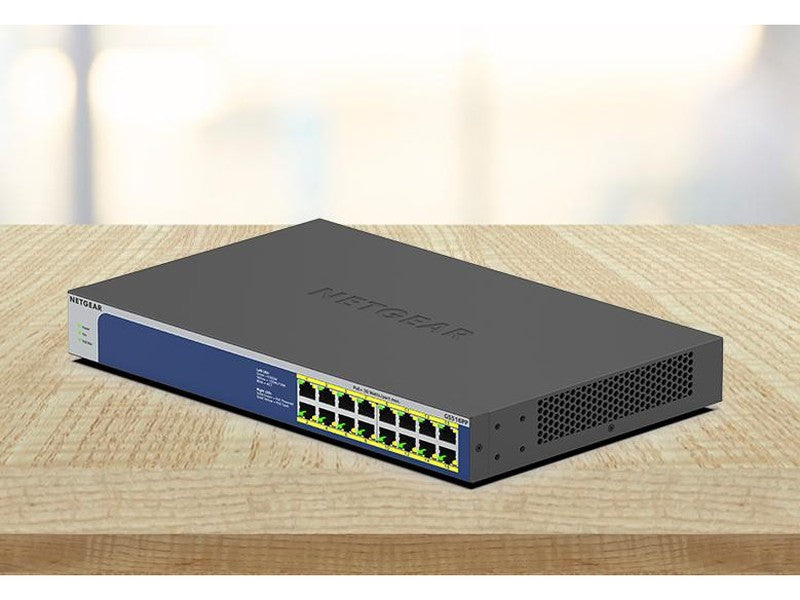 Netgear GS516PP 16-Port High-powered PoE+ Gigabit Unmanaged Switch with 260W