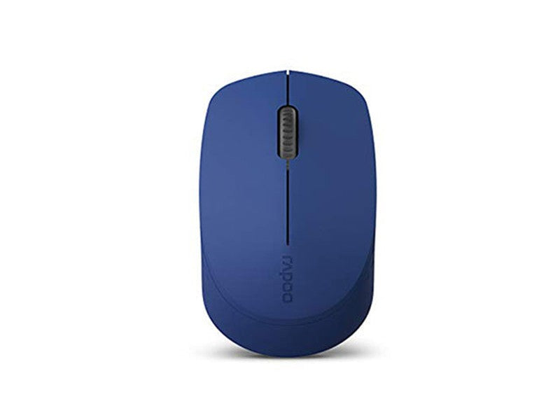 RAPOO M100 2.4GHz & Bluetooth 3 / 4 Quiet Click Wireless Mouse Blue - 1300dpi Connects up to 3 Devices, 9 months Battery Life
