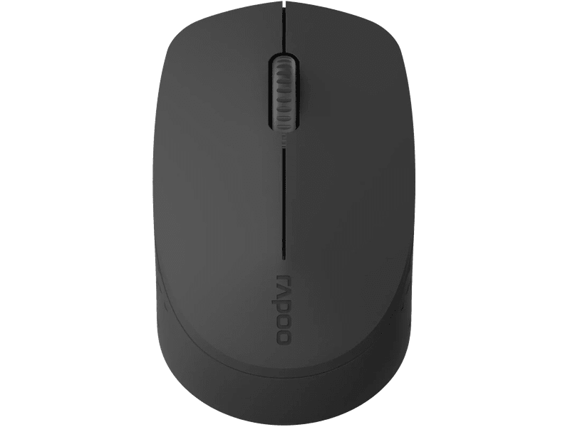 RAPOO M100 2.4GHz & Bluetooth 3 / 4 Quiet Click Wireless Mouse Black - 1300dpi Connects up to 3 Devices, 9 months Battery Life