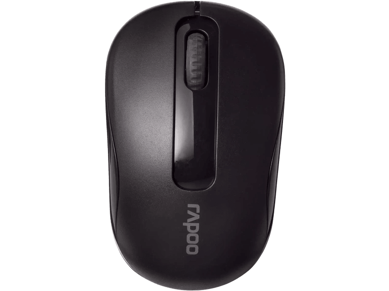 RAPOO M10 PLUS 2.4GHz Wireless Optical Mouse Black - 1000dpi Coverage up to 10 Meters and 360 degrees. 3Keys