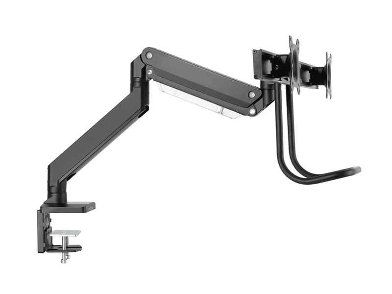 Brateck Dual Monitors Aluminum Heavy-Duty Gas Spring Monitor Arm with Handle Fit Most 17‘-32’ Monitors Up to 8kg per screen VESA 75x75/100x100