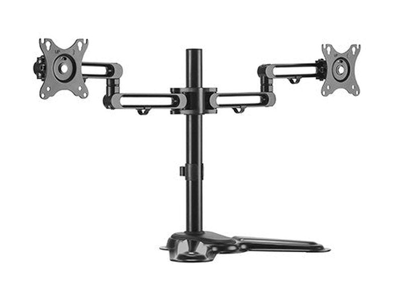 Brateck Dual Free Standing Monitor Premium Articulating Aluminum Monitor Stand Fit Most 17"-32" Monitors Up to 8kg per screen VESA 75x75/100x100