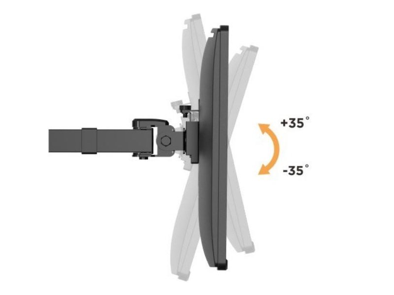 Brateck Single Monitor Affordable Steel Articulating Monitor Arm Fit Most 17"-32" Monitor Up to 9kg per screen VESA 75x75/100x100