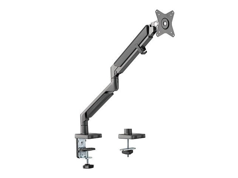 Brateck Single Monitor EPIC Gas Spring Aluminum Monitor Arm Fit Most 17"-32" Monitors, Up to 9kg per screen VESA 75x75/100x100 Space Grey