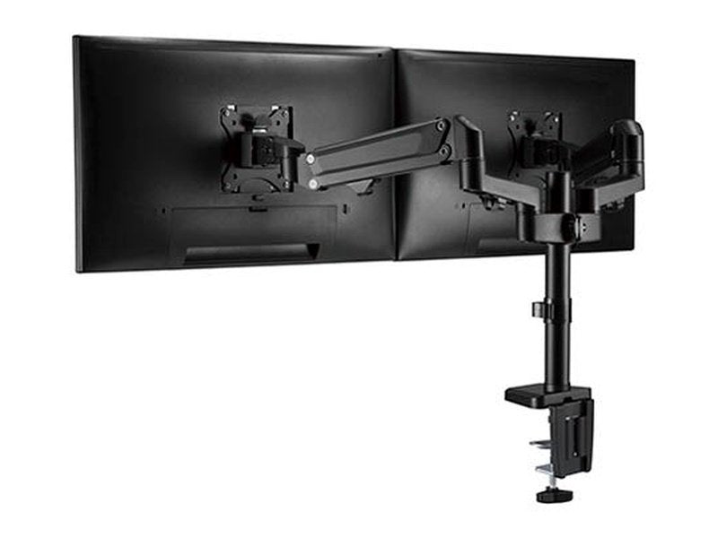 Brateck Dual Monitors Heavy-Duty Aluminum Gas Spring Monitor Arm Fit Most 17''-32'' Up to 12kg per screen VESA 75x75/100x100