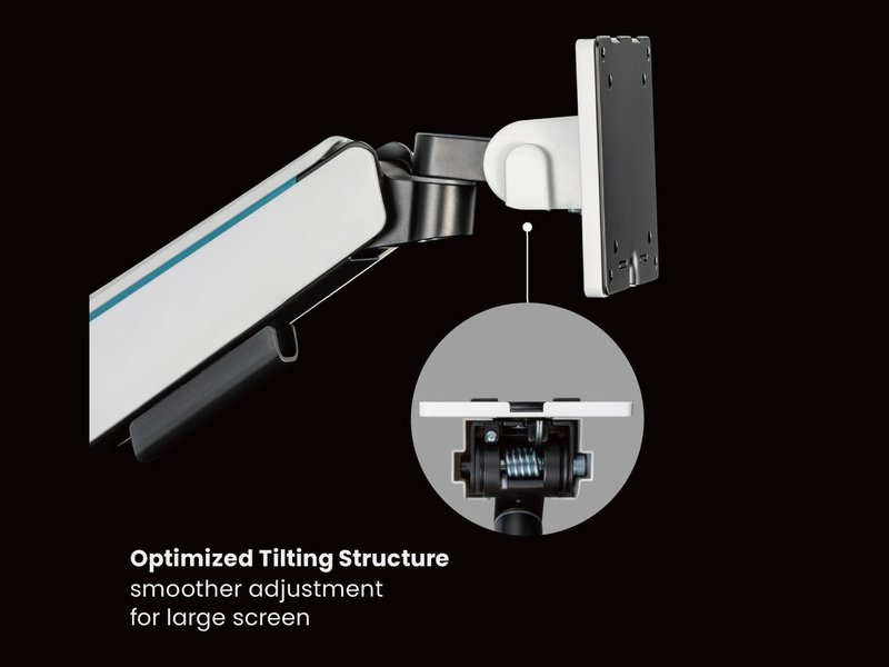 Brateck Single Heavy-Duty Gaming Monitor Arm Fit Most 17"-49" Monitor Up to 20KG VESA 75x75,100x100