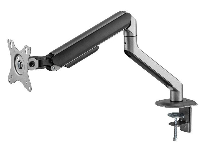Brateck Single Monitor Economical Spring-Assisted Monitor Arm Fit Most 17"-32" Monitors, Up to 9kg per screen VESA 75x75/100x100 Space Grey