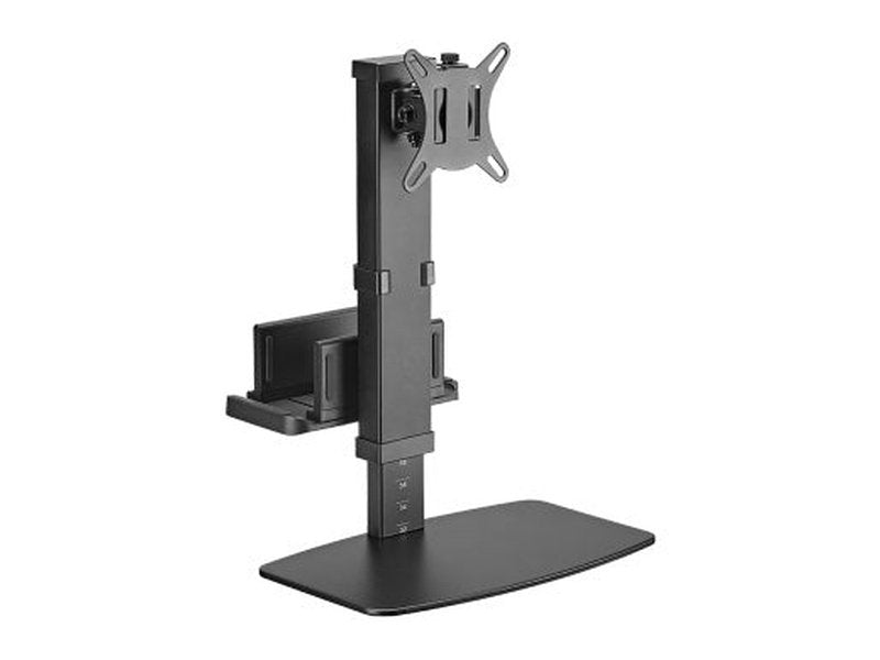 Brateck Vertical Lift Monitor Stand With Thin Client CPU Mount Fit Most 17"-32" Monitor Up to 8KG VESA 75x75,100x100 Black