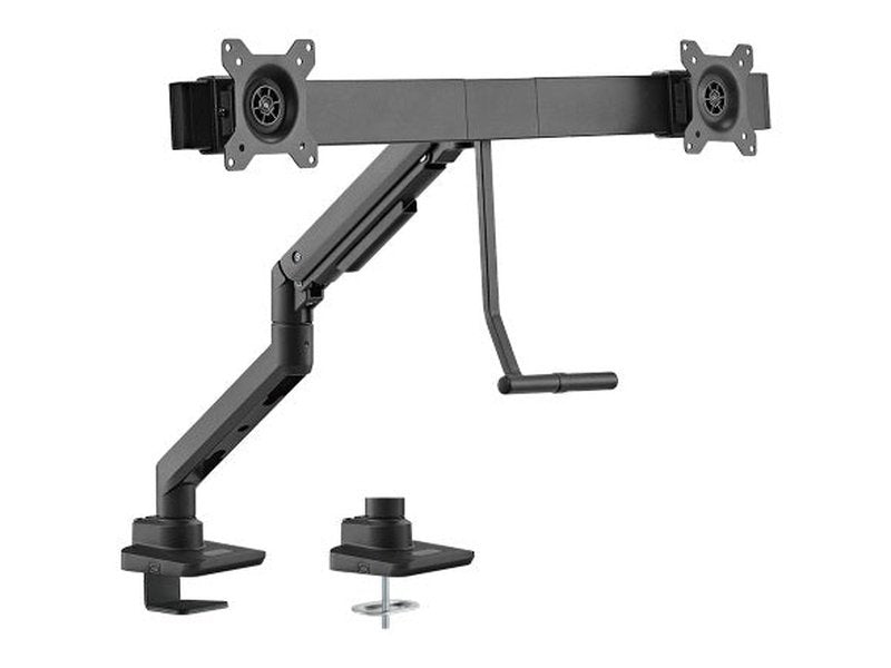 Brateck Fabulous Desk-Mounted Gas Spring Monitor Arm For Dual Monitors Fit Most 17"-32" Monitor Up to 9kg per screen VESA 100x100,75x75 Black