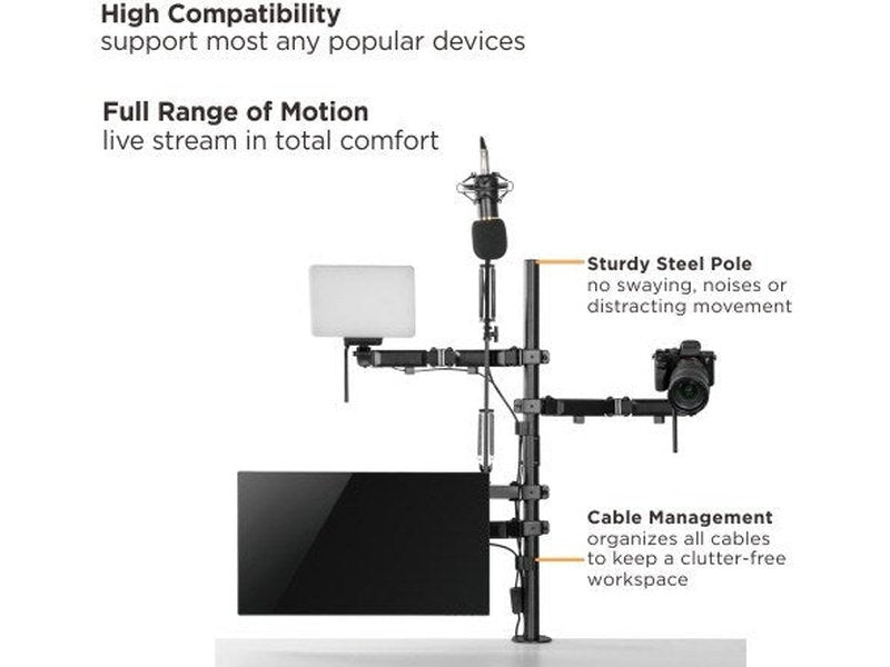 Brateck Single-Monitor All-in-One Studio Setup Desktop Mount Fix 17"-32" Up to 9kg