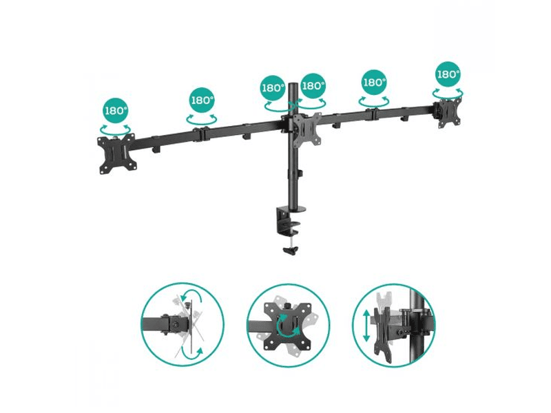 mbeat ACA-BMA-TC01K activiva Triple-Screen Articulating Monitor Arm