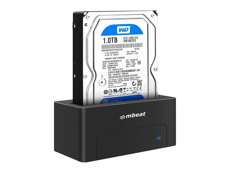mBeat D1 USB 3.0 3.5" & 2.5" SATA HDD Docking Station Black