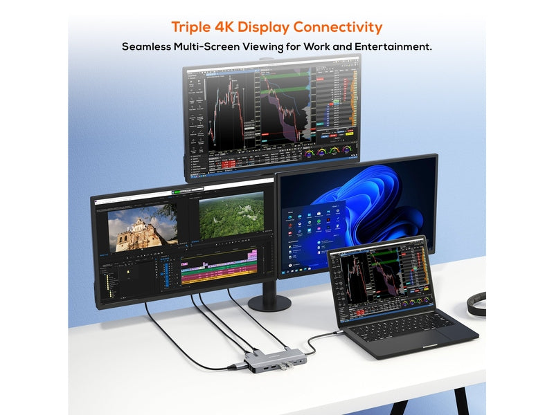 mbeat Elite X14 Triple 4K Display Multi-Port USB-C Hub MB-UCD-X14