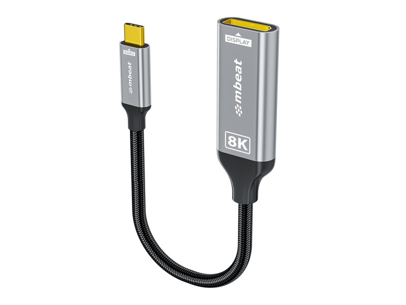 mbeat Tough Link 8K USB-C to DP Adapter - Space Grey