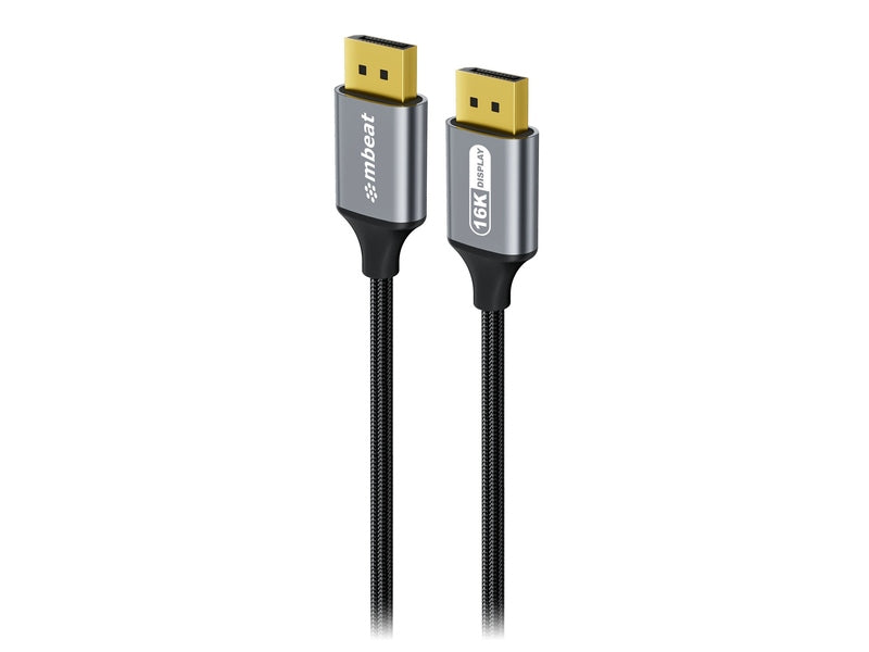 mbeat Tough Link 1.8m 16K DP to DP Cable - Space Grey