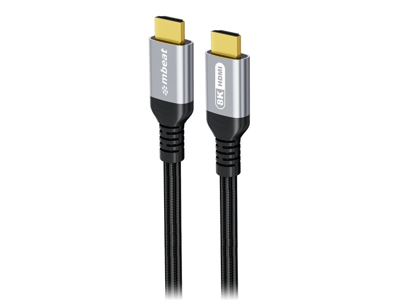 mbeat Tough Link 3m Certified 8K HDMI Cable - Space Grey