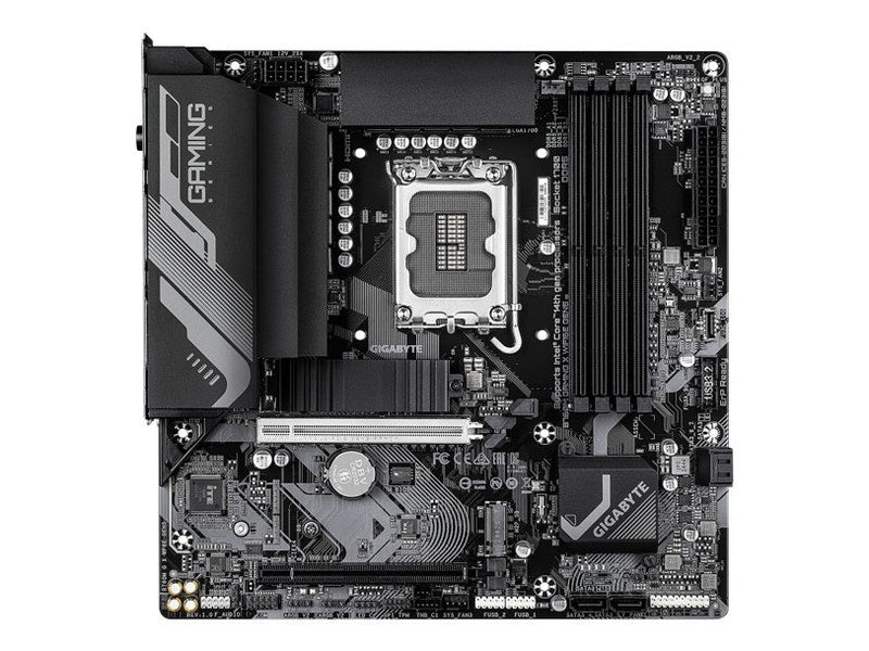 Gigabyte B760M GAMING X WIFI6E GEN5, Intel LGA 1700 m-ATX Motherboard, 4x DDR5 ~256GB, 2x PCI-E x16, 2x M.2, 4x SATA, 6x USB 3.2, 9x USB 2.0
