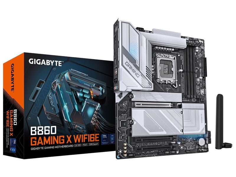 Gigabyte M/B B860 GAMING X WIFI6E, Intel ® B860, 4 x DDR5 up to 256 GB, 1x HDMI, 3 x PCI Express x16, 3 x M.2, 4 x SATA, 5 x USB 3.2