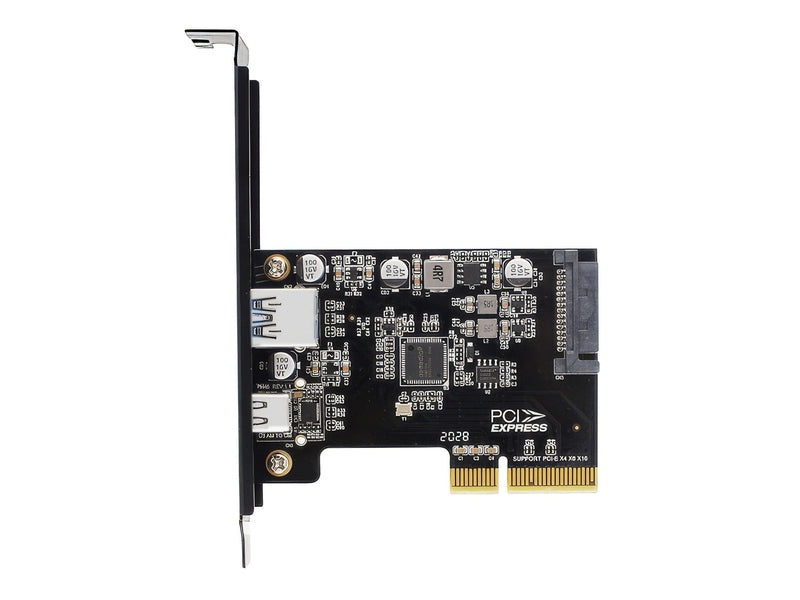 Simplecom EC312v2 PCIe x4 to 2-Port USB 3.2 Gen II 10Gbps USB-C and USB-A Expansion Card