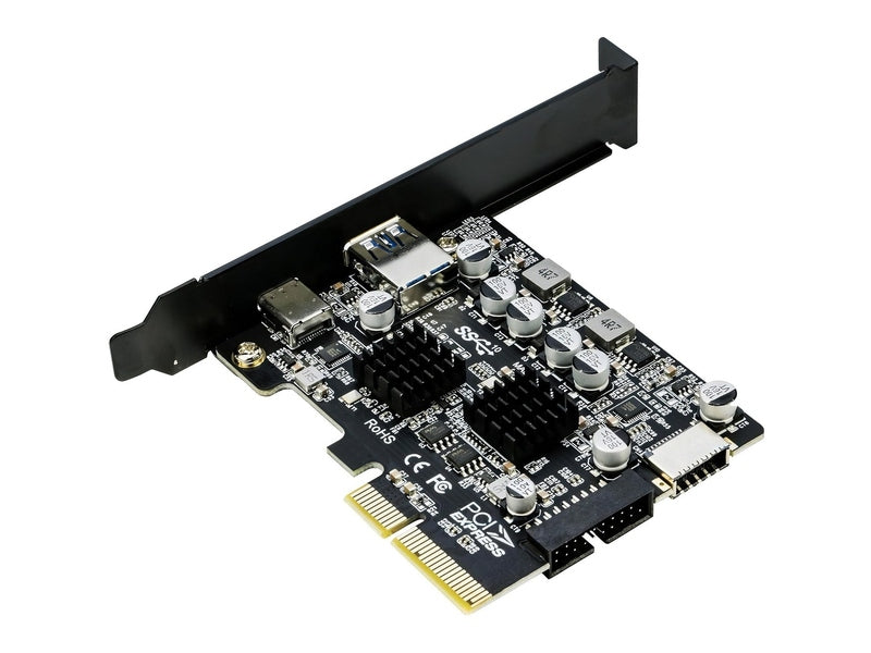 Simplecom EC315 PCIe x4 to 4-Port USB 3.2 Gen II 10Gbps Type-C and Type-A with Front Panel USB 3.0 and USB-C Key-A Expansion Card