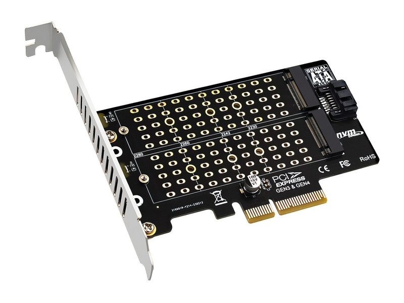Simplecom EC412v2 NVMe and SATA M.2 SSD to PCIe x4 Expansion Card