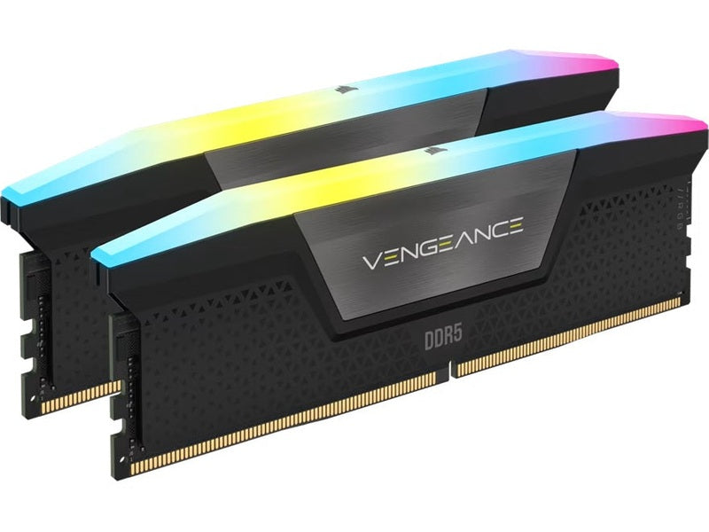 Corsair Vengeance RGB 32GB 2x16GB DDR5 DRAM 6000MT/s CL38 Memory Kit — Black