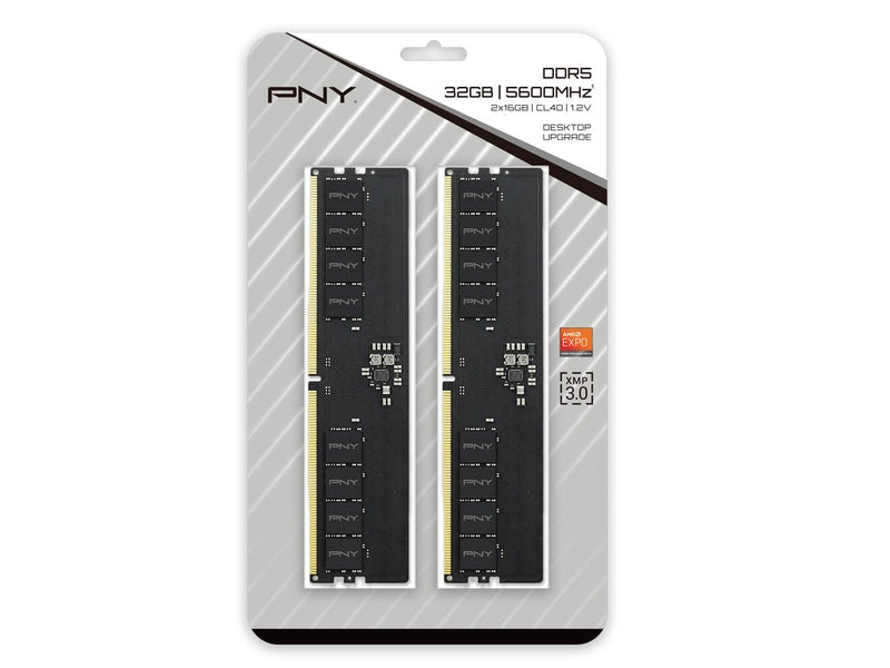 PNY MD16GK2D55600-TB 16GB Performance DDR5 5600MHz PC5-44800 Desktop Memory Voltage 1.2 V Limited Lifetime Warranty