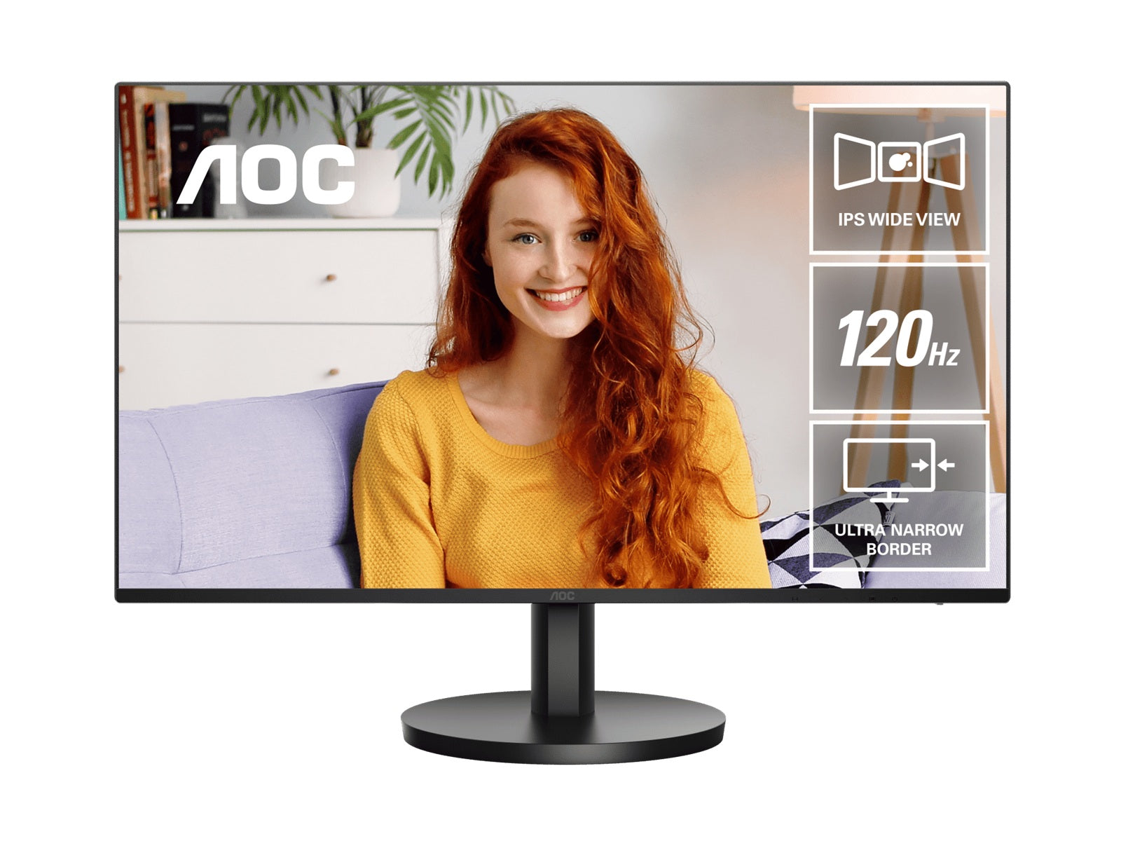 AOC 23.8" IPS 1ms 120hz, Ultra Slim, Speakers, Flicker Free, FHD Office Monitor