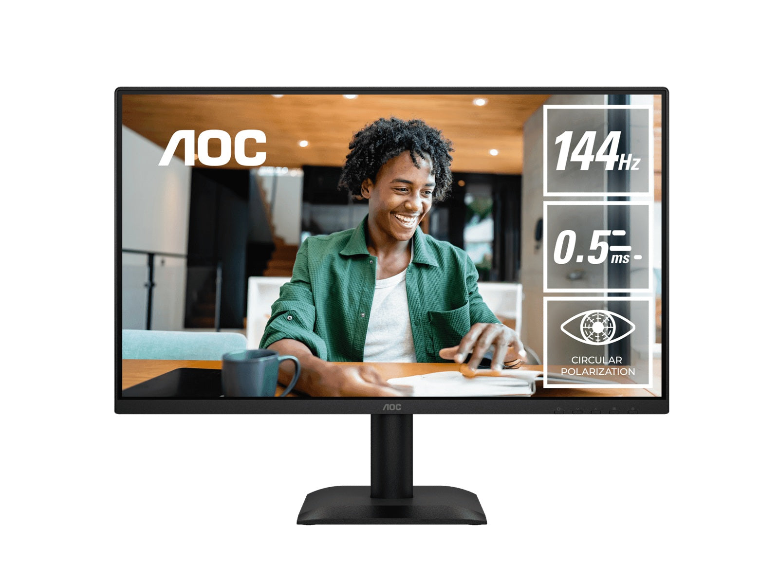 AOC 23.8" IPS Monitor 144Hz, HDMI/DP, 16.7M colors, 16W