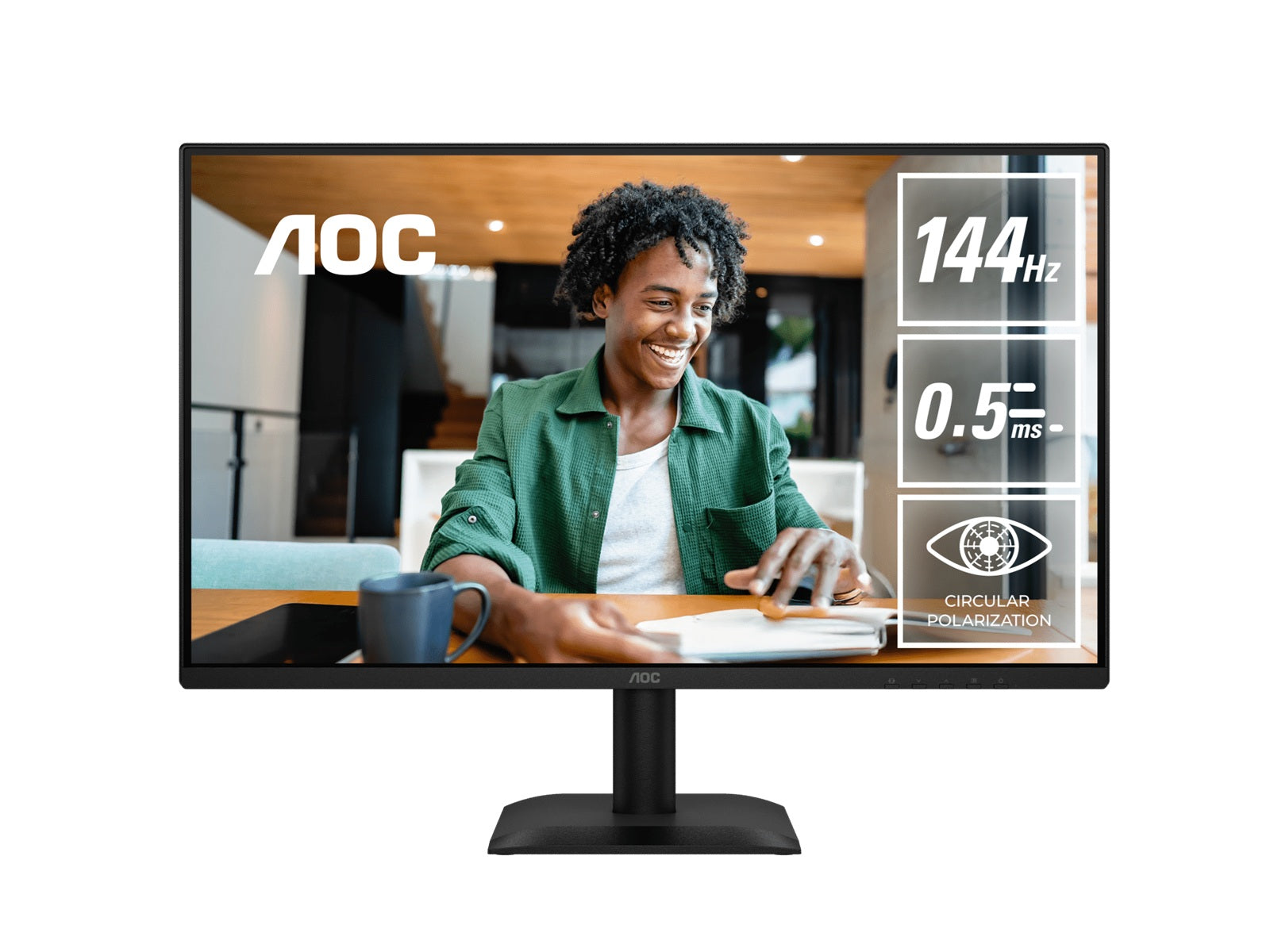 AOC 27" IPS FHD Monitor 144Hz, 4ms/0.5ms HDMI+DP, 178°, VESA100