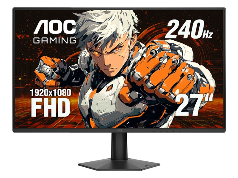 AOC 27", IPS Monitor FHD 240Hz, 0.5ms, DisplayPort 1.4, HDMI 2.0, VESA mount