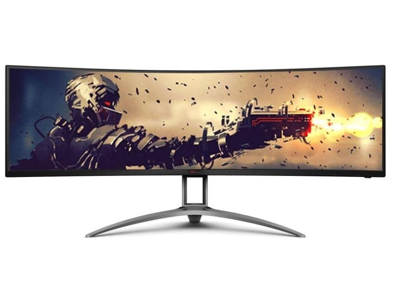 AOC 49" Curved Ultra Wide Monitor 1800R, 5120X1440 DQHD, 32:9 1ms, 165Hz, 3x HDMI, 1x DP, USB-C, Speaker
