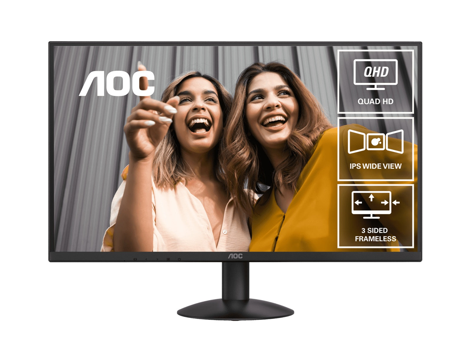 AOC 27" IPS Monitor Q27B30E 75Hz, 4ms, HDMI 1.4 & DP 1.4, tilt stand, 100mm VESA, 20W power use