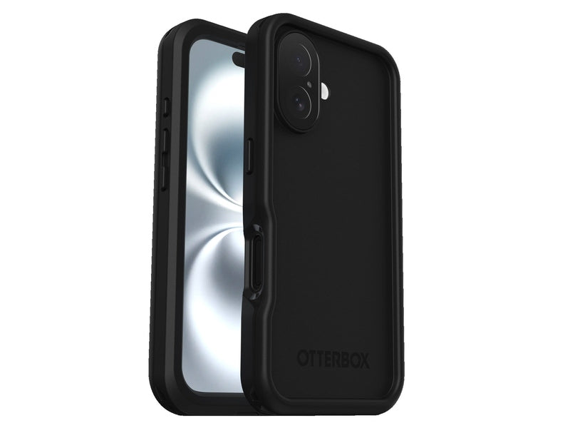 OtterBox FRE MagSafe Apple iPhone 16 6.1' Case Black - 77-96144 , DROP+ 5X Military Standard,2M IP68,Built-In Screen Protector, 7 Years Warranty