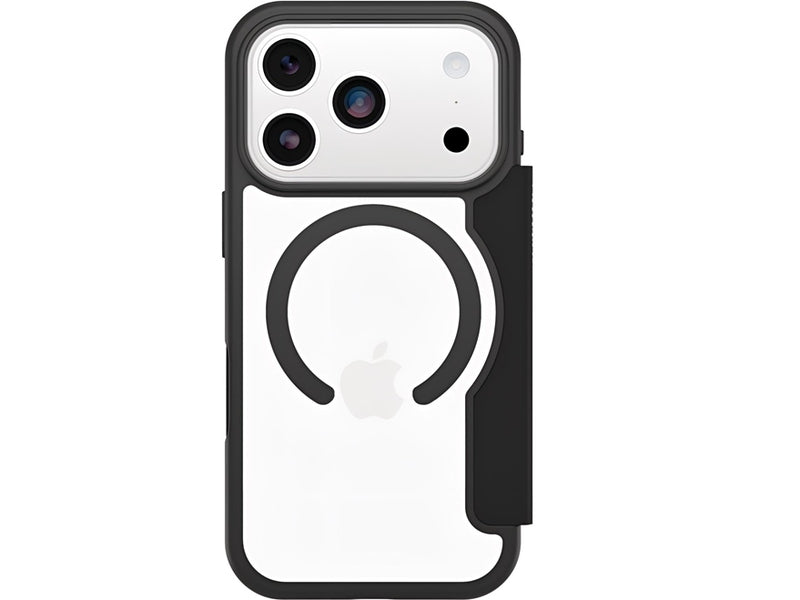 OtterBox React Folio MagSafe Apple iPhone 17 Pro Max 6.9' Case Black Crystal Clear/Black - 77-98589 , DROP+ Military Standard, 7 Years Warranty
