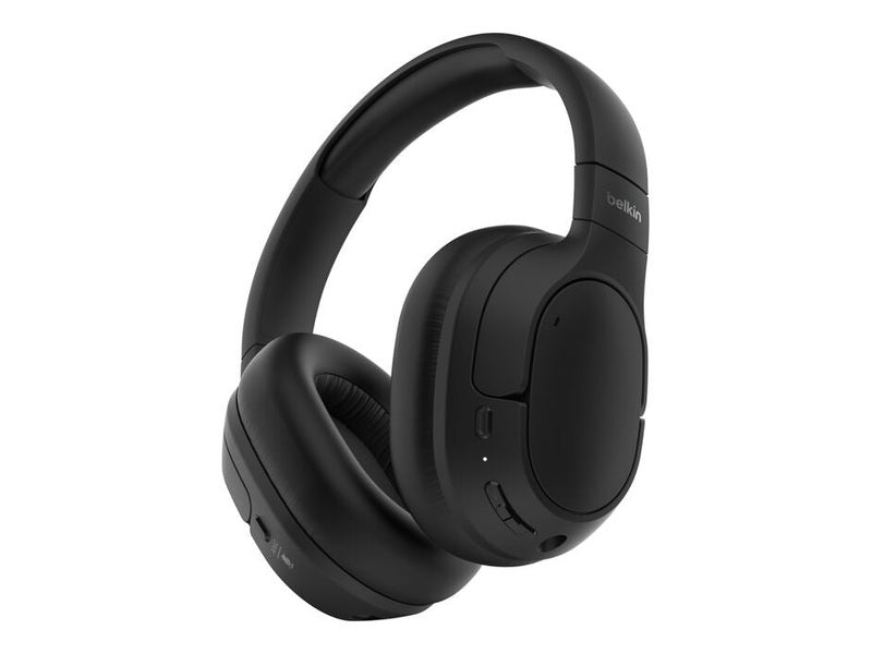 Belkin SoundForm Isolate Noise Cancelling Over-Ear Headphones - Black AUD008fqBK , 60 hrs Battery, Hybric ANC, BT 5.4 Multipoint, 2YR
