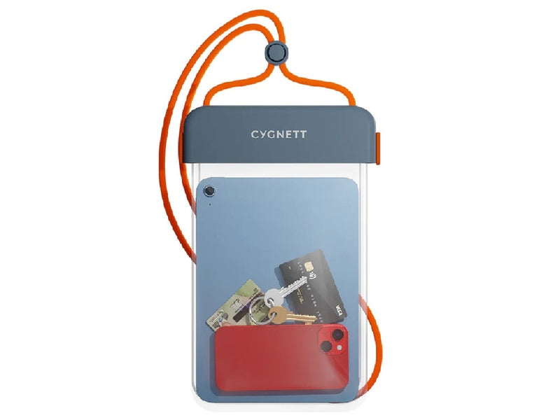 Cygnett AquaGuard Universal Waterproof Tablet Pouch - CY4411CYWPP Dust & Sand Protection,Fits Tablet up to 11',Adjustable lanyard, 2 Years Warranty