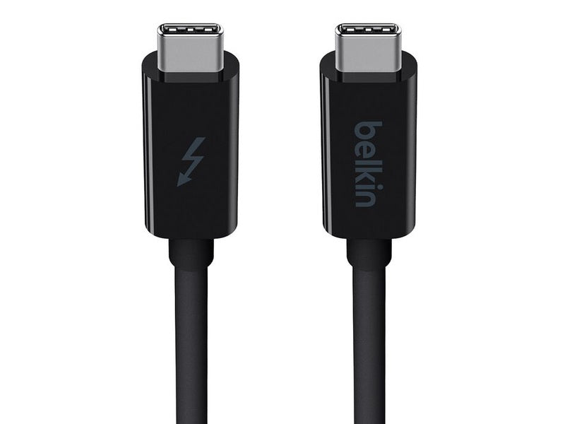 Belkin Thunderbolt 3 Cable USB-C to USB-C 1M - Black F2CD081ds1M-BLK , 60W PD, 20Gbps, 4K/Ultra-HD, Thunderbolt Certified, 2YR