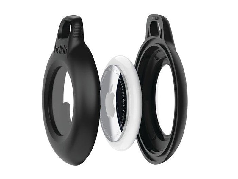 Belkin Waterproof Secure Holder with Key Ring for AirTag Pack of 2 - Black