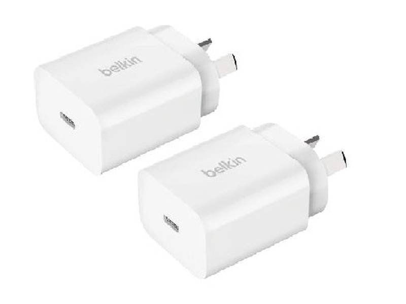 Belkin BoostCharge 20W USB-C PD 3.0 PPS Wall Charger Pack of 2 - White