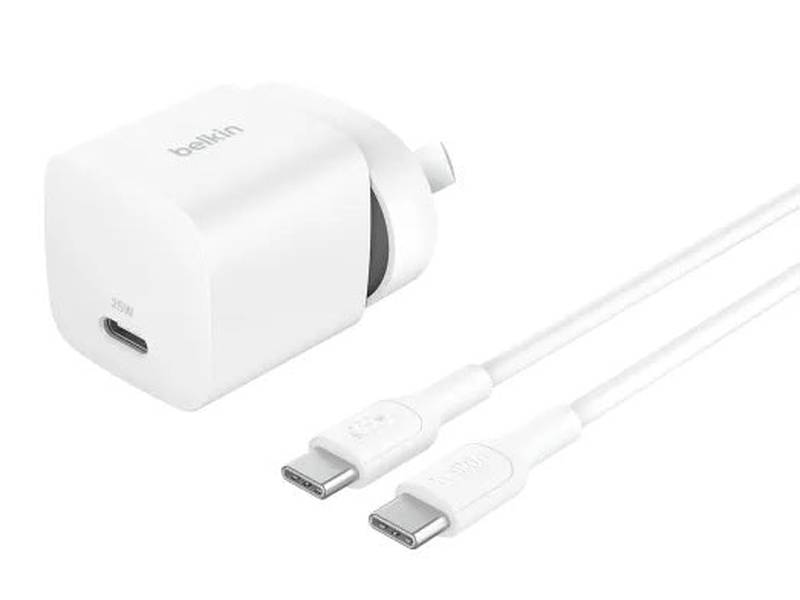 Belkin BoostCharge 25W USB-C Cubic Wall Charger - White