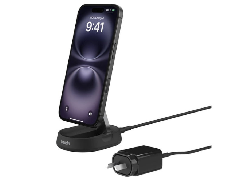 Belkin BoostCharge Pro Convertable Magnetic Wireless Charging Stand With Qi2 15W-Black