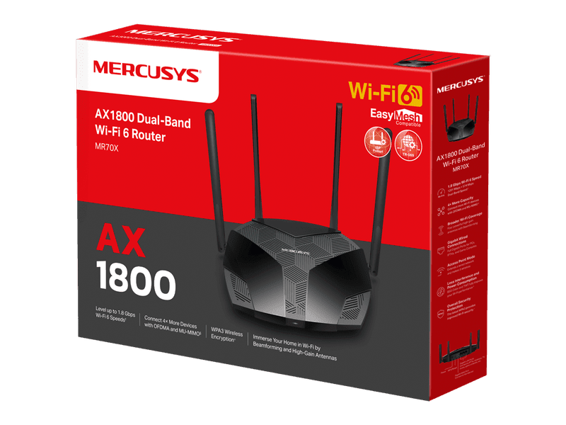 TP-Link Mercusys MR70X AX1800 Dual-Band WiFi 6 Router