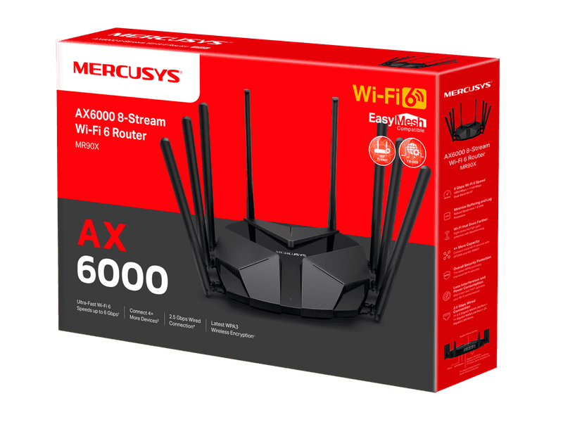TP-Link Mercusys MR90X AX6000 8-Stream Wi-Fi 6 Router